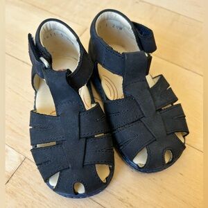 Elefanten Baby Indiana Fisherman Navy Leather Sandals  Size 20 (US size 5) NEW